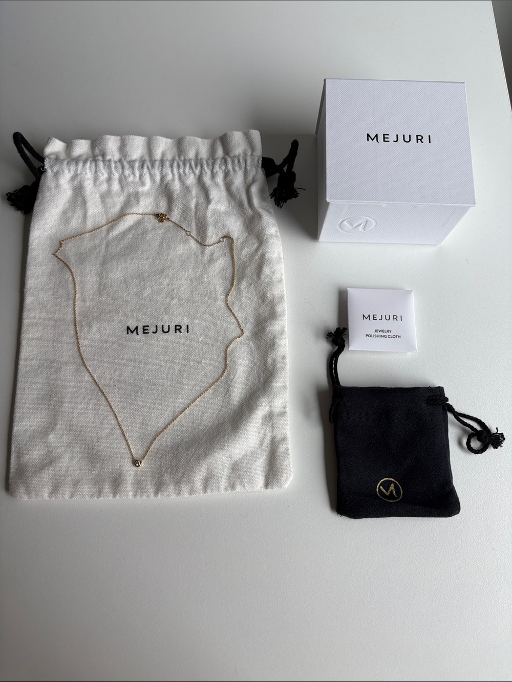 Mejuri 14K Gold Natural Diamond Necklace